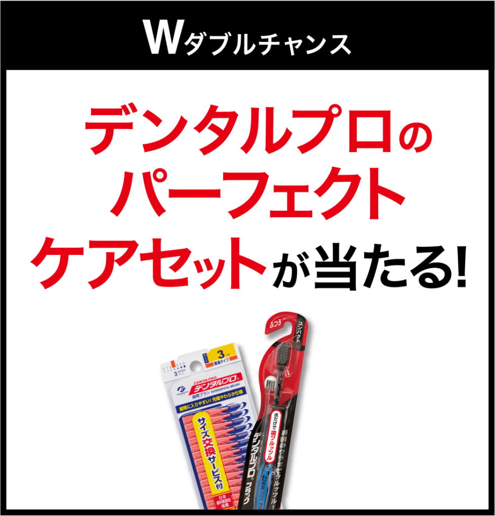 Wダブルチャンス デンタルプロのパーフェクトケアセットが当たる！