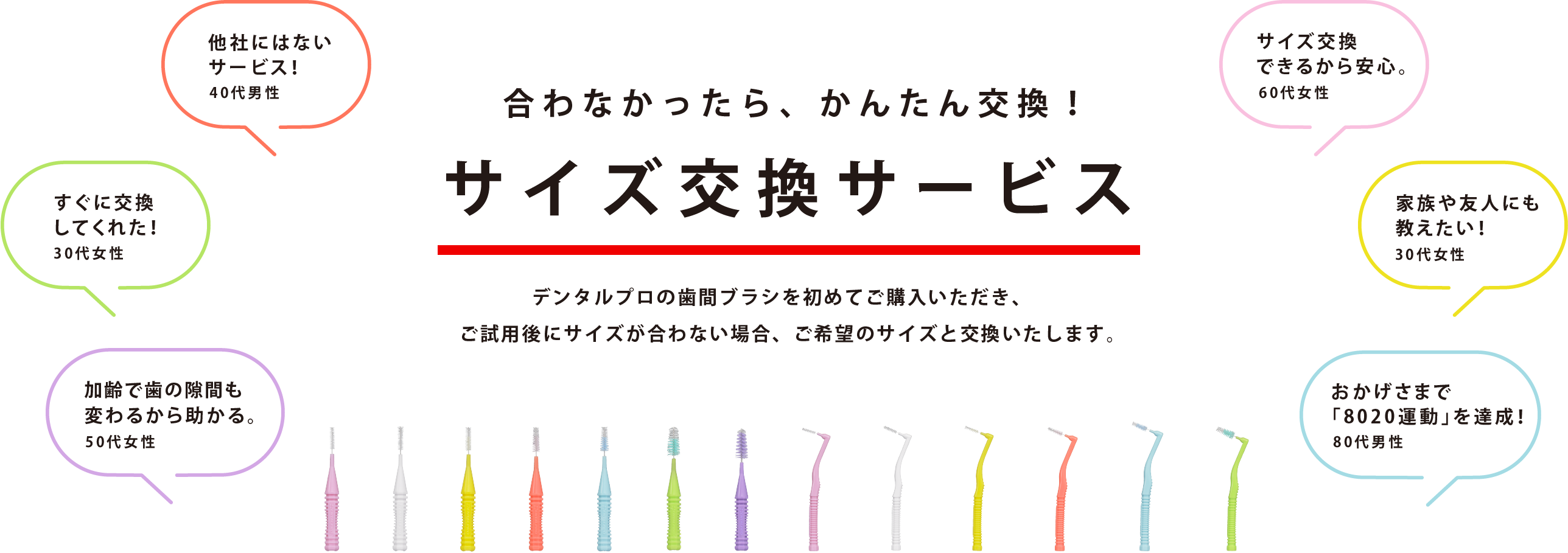 サイズ交換サービス