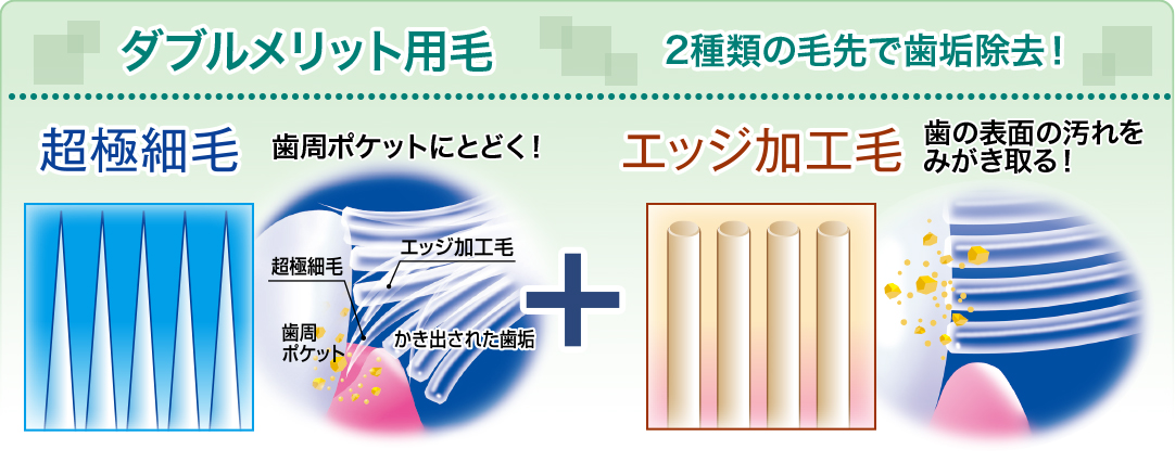 ダブルメリット用毛